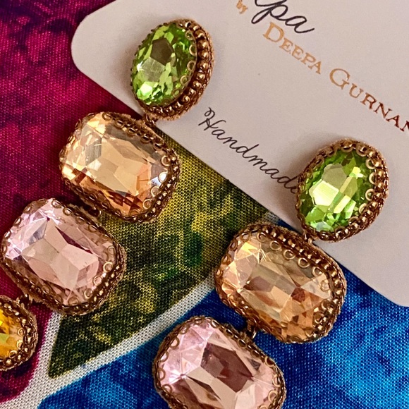 NWT Anthropologie Deepa Beaded Crystal Chandeliers - Picture 5 of 14